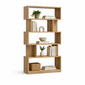 bibliothèque 100 x 30 x 180 cm étagère ouverte MDF mélaminé chêne naturel compartiments asymétriques forme rectangulaire